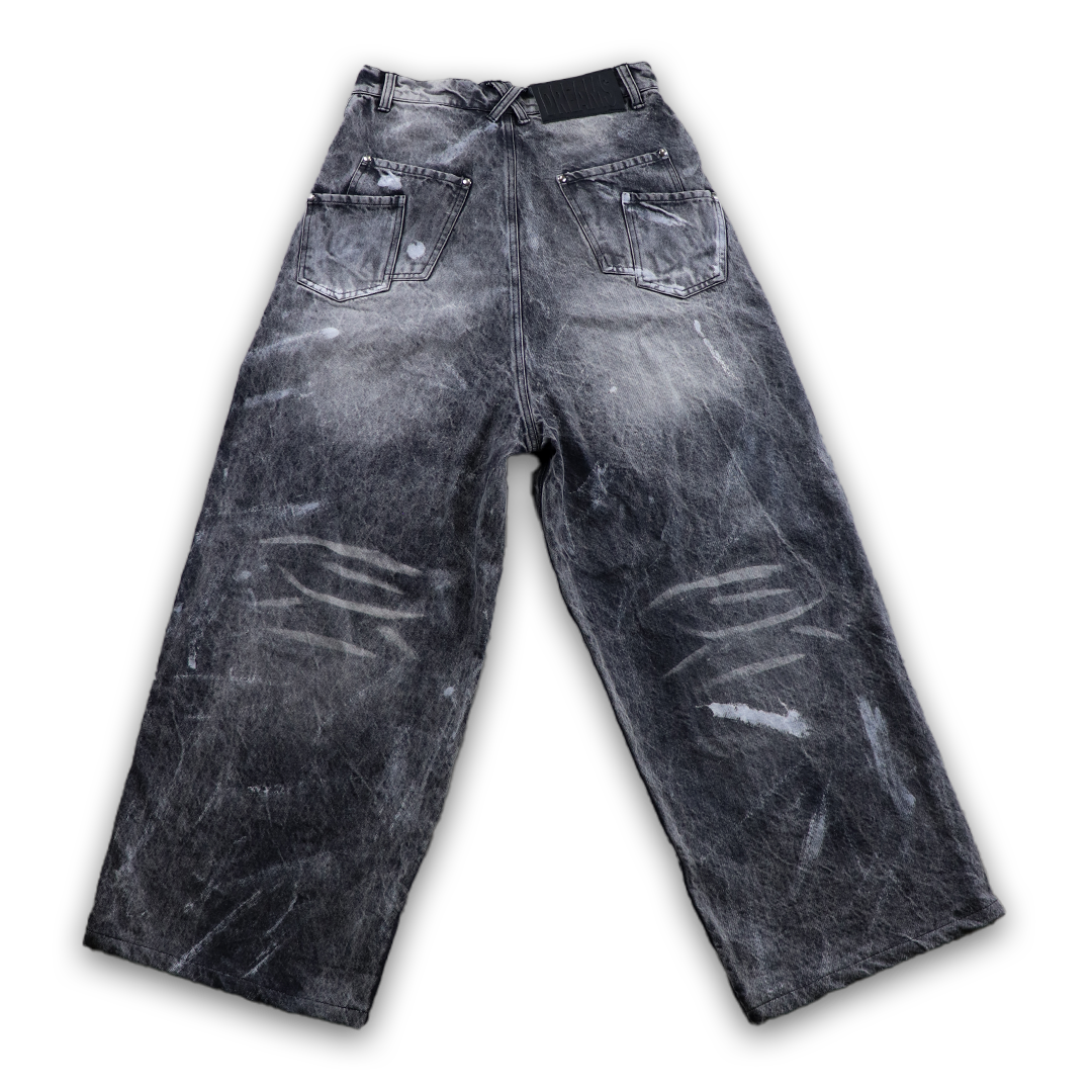 "Dirty Dreams" Baggy Black Denim