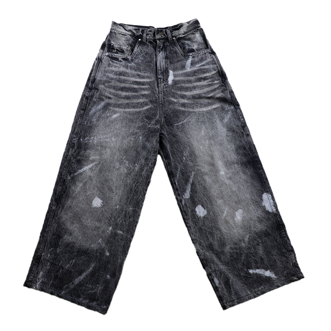 "Dirty Dreams" Baggy Black Denim
