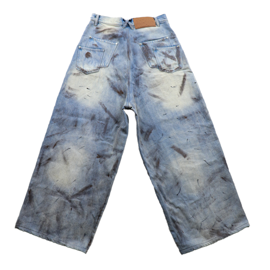 "Dirty Dreams" Baggy Blue Denim