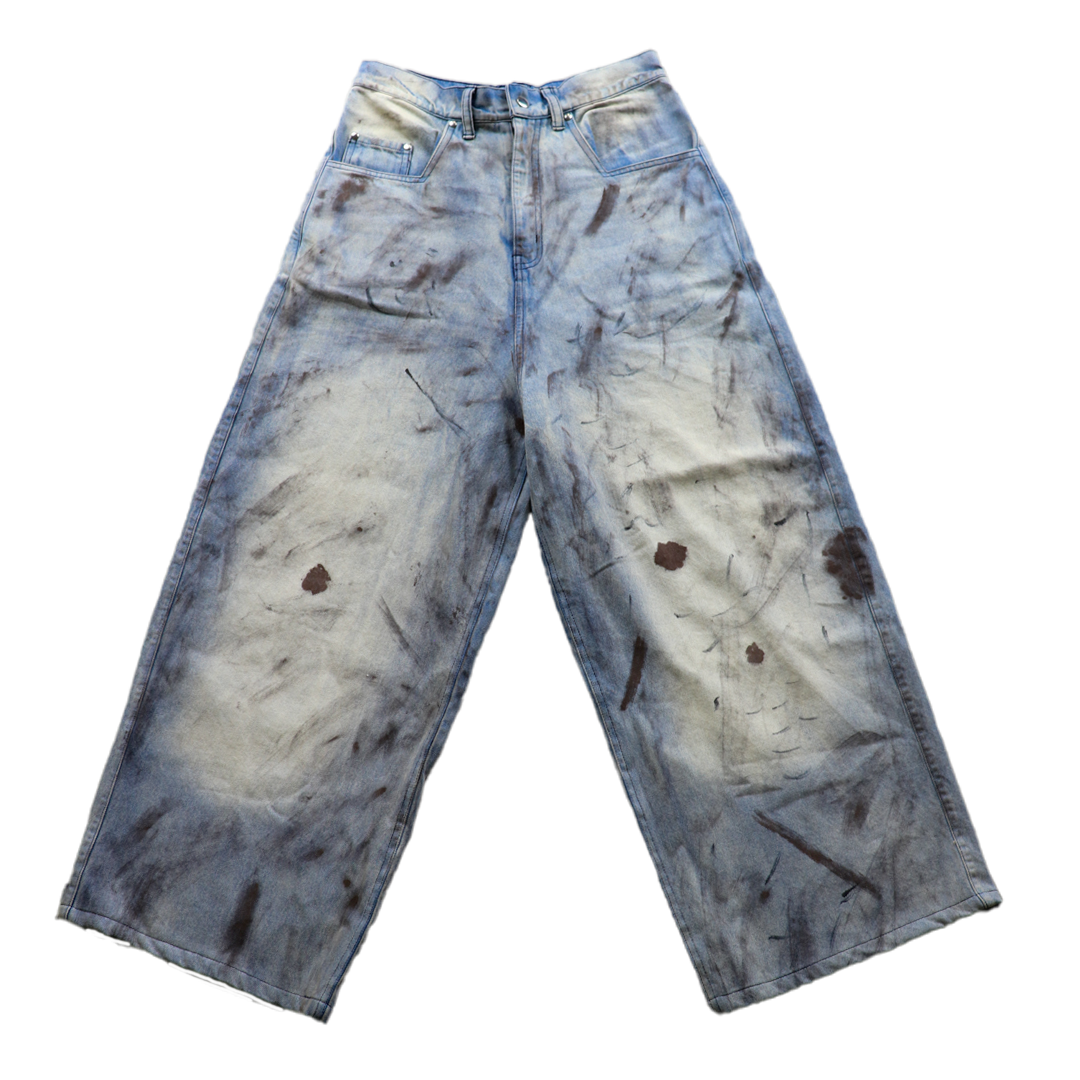 "Dirty Dreams" Baggy Blue Denim