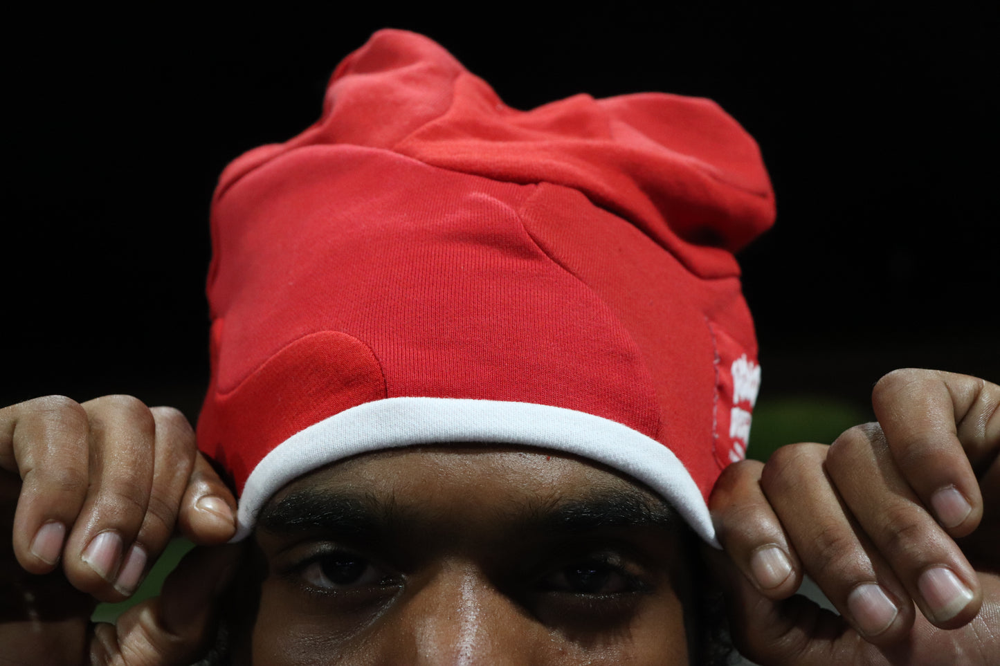 "3 Shades" Red Skull Cap