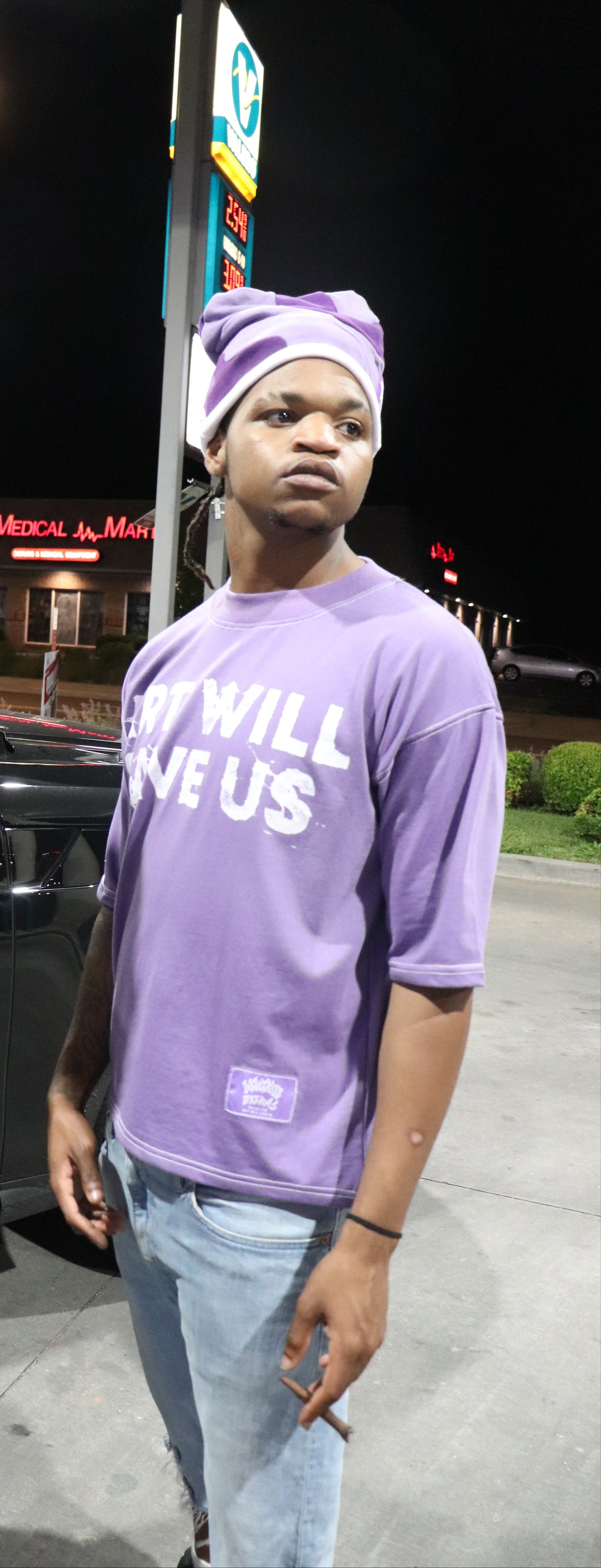 "3 Shades" Purple Skull Cap