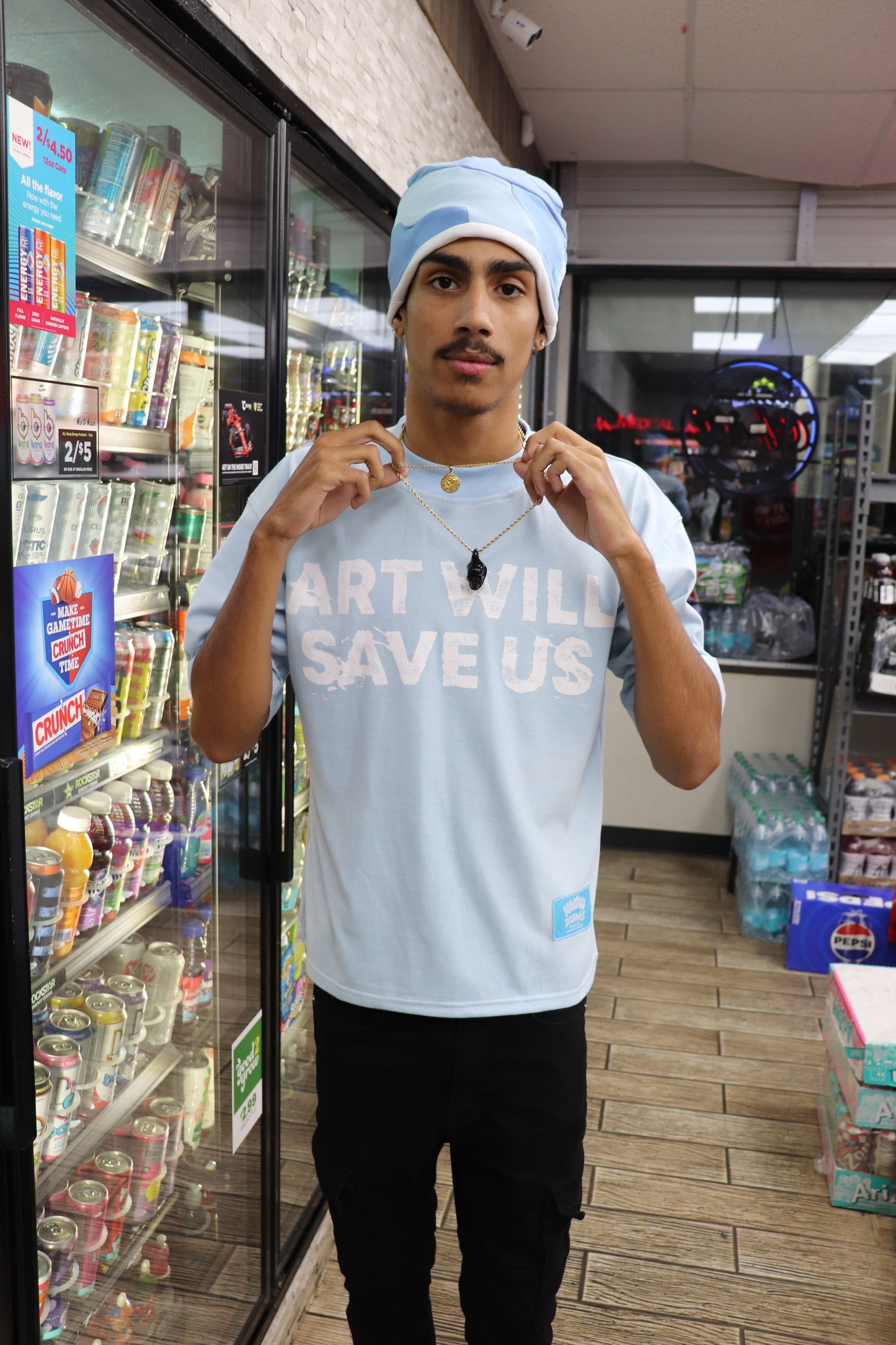 "Art Will Save Us" Blue