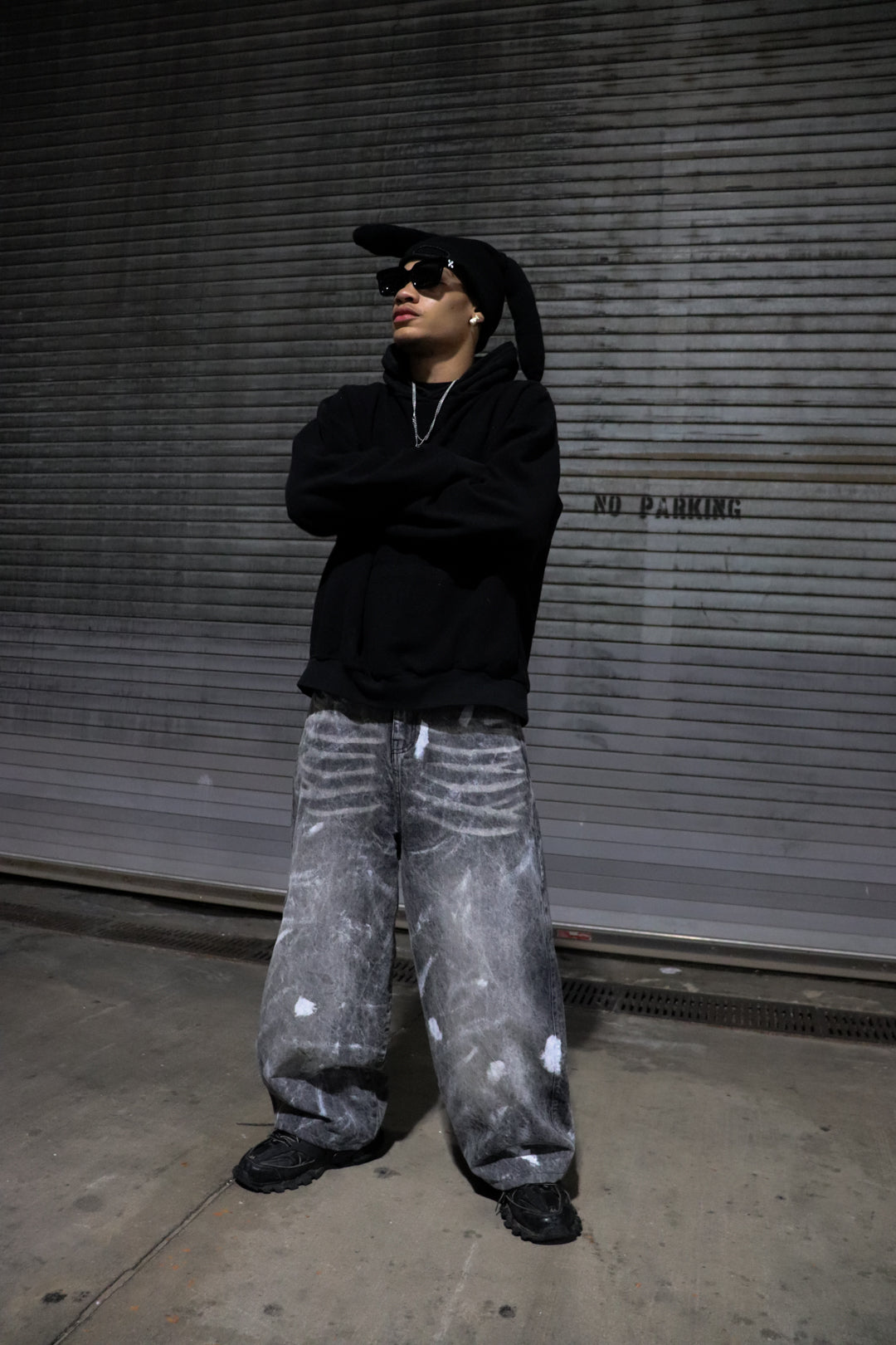 "Dirty Dreams" Baggy Black Denim
