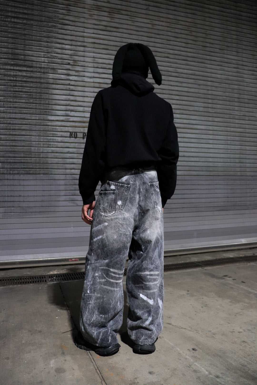 "Dirty Dreams" Baggy Black Denim