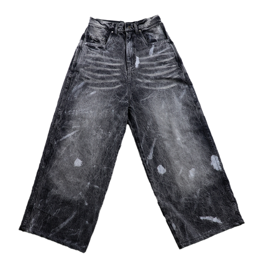 "Dirty Dreams" Baggy Black Denim